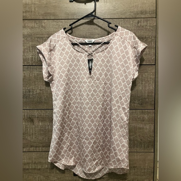 Express Tops - Express Pink Chevron Blouse S Small NWT